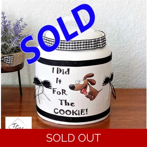 Dog Treat Jar I Did It For The Cookie