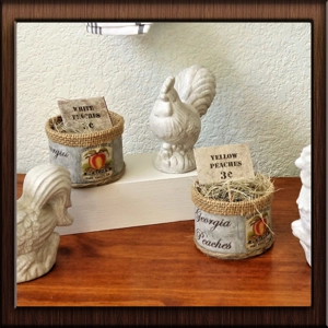 Bushels of Peaches Farmhouse Tier Tray Decor