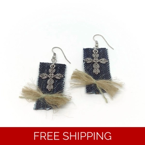 Free Gospel Cross Earrings