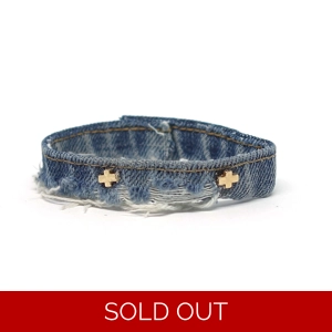 Free Cross Bracelet Gospel Message Denim