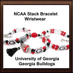 NCAA Fan University of Georgia Bulldogs Stack Bracelet