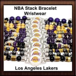 NBA Fan Stack Bracelet LA Lakers Wristband