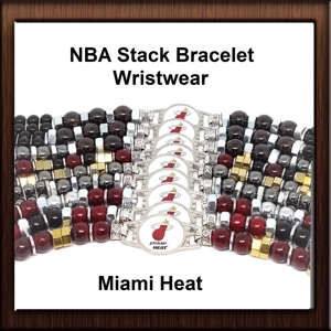 NBA Fan Stack Bracelet Miami Heat Wristband