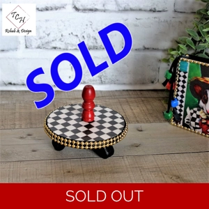 Mini Checkerboard Riser Chess Theme Decor