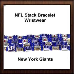 NFL Fan Stack Bracelet New York Giants Wristband