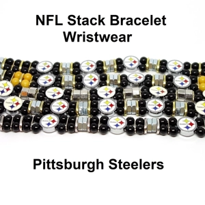 NFL Fan Stack Bracelet PIttsburg Steelers Wristband