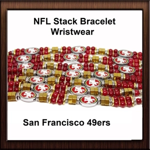 NFL Fan Stack Bracelet San Francisco 49ers Wristband