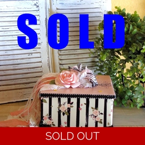 Pink and Black Decor French Country Decorative Box