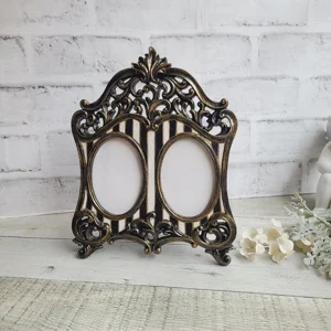 Striped Picture Frame Baroque Style Whimsy