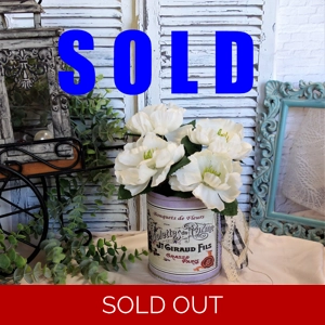 Romantic Camellia French Tabletop Planter