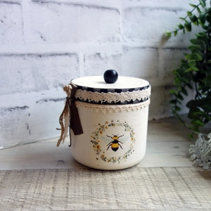 Honey Bee Honey Pot Decor