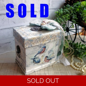 Shabby Chic Romantic Songbird Storage Box Small