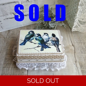 Jewelry Box Vintage Blue Birds