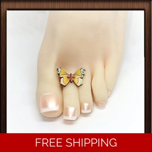Summer Sands Butterfly Toe Ring Toe Charm The Crafty Hobbit