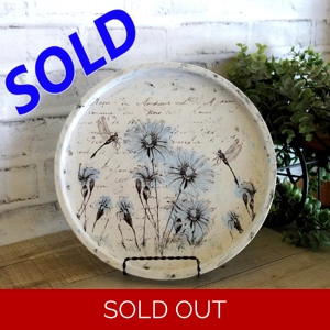 Vintage Dragonfly Watercolor Vanity Tray