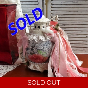 Vintage Decorative Lantern Rose Decor