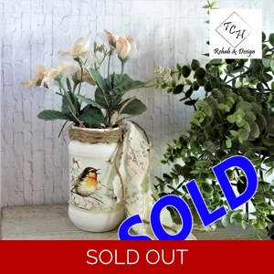 Rustic Songbird Decor Jar Vase