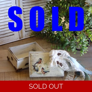 French Country Decor Vintage Song Bird Decorative Box