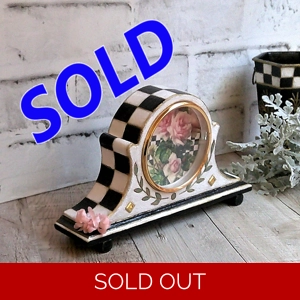 Whimsical Checks Music Box Hand Painted Checkered Decor