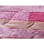 Striped Baby Quilt - Pink
