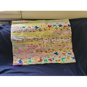 Striped  Baby Quilt - Butter..