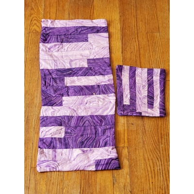 Purple Runner and Mat Set
