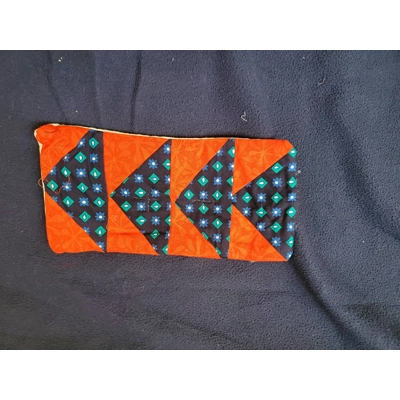 Mug Rug in Red and blue