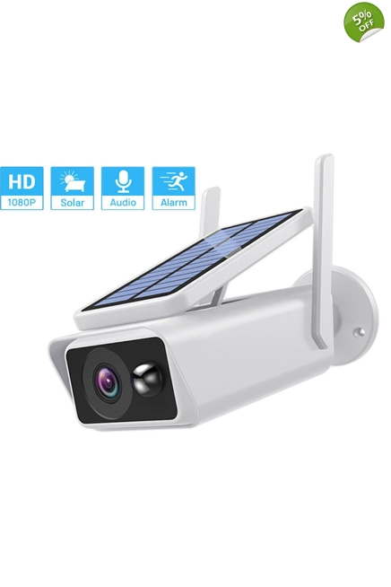 1080P Wireless Solar Power WiFi Outdoor Home Security IP Camera Night Vision HD