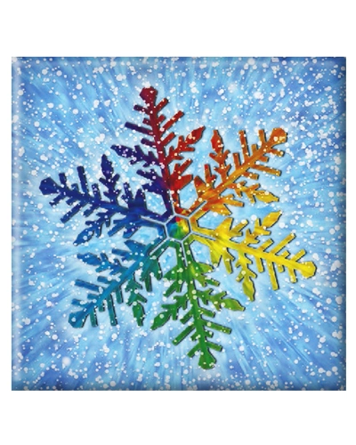 Rainbow Snowflake Badge Rainbow Snowflake Badge