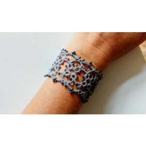 Gray Lace Bracelet