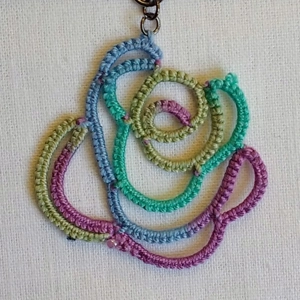 Tatted Romantic Rose Pendant