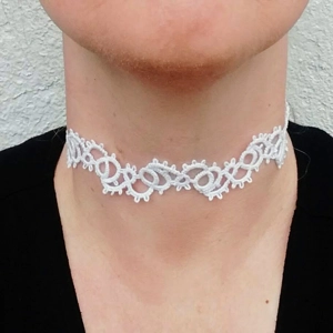 Tatted White Lace Choker