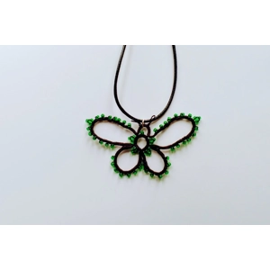 Black and Green Butterfly Pendant