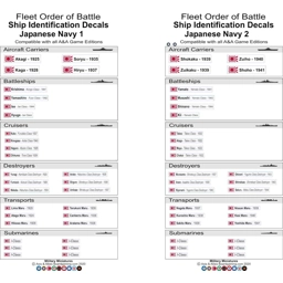 IJN Ship Identification Labels