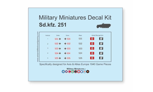 Decal Kit - Sdkfz 251