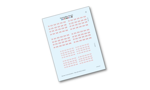 German Turret Numbers