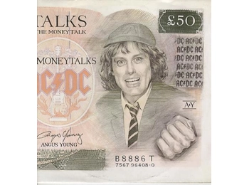 AC/DC ‎– Moneytalks - UK Limited edition 3 Track 12" Black Vinyl In Fold Out Poster Sleeve