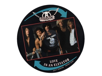 Aerosmith ‎– Love In An Elevator - UK Limited Edition 3 Track 12" Picture Disc In PVC Sleeve c/w Hype Sticker