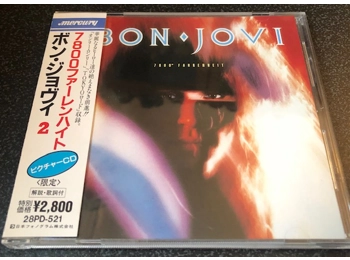 Bon Jovi - 7800 Fahrenheit - RARE Japanese 10 Track Picture CD Album