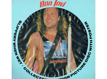 Bon Jovi ‎– Slippery When Wet - UK Limiyed Edition 10 Track Picture Disc In Die Cut Sleeve c.w Fold Out Poster