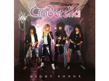 Cinderella - Night Songs - UK 10 Track Black Vinyl Promo Copy - Fully Autographed