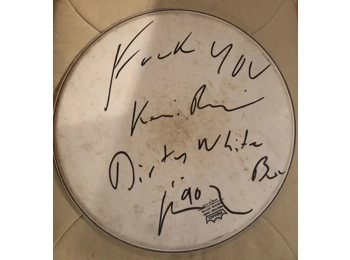 Dirty White Boy - Promotional REMO Drum Skin - Signed By The Late Keni Richards