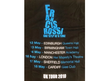 Francis Rossi - Status Quo - One Step At A Time Official 2010 Tour Shirt