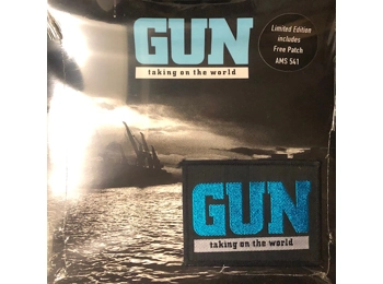 Gun - Taking On The World - UK Limited Edition 2 Track Black Vinyl 7" c/w Sew On Patch