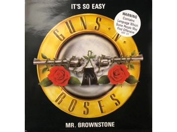 Guns N' Roses - It's So Easy - RARE UK 1st Issue 2 Track 7" Black Vinyl In Glossy Picture Sleeve c/w Info Sticker