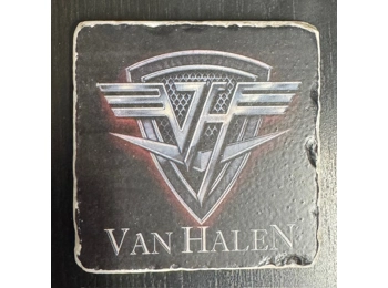 Van Halen - Natural Marble Coaster c/w Cork Back