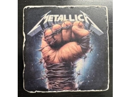 Metallica - Natural Marble Coaster c/w Cork Back