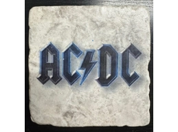 AC/DC - Natural Marble Coaster c/w Cork Back