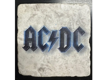 AC/DC - Natural Marble Coaster c/w Cork Back