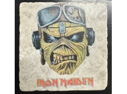 Iron Maiden - Natural Marble Coaster c/w Cork Back